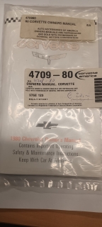 Bedienungsanleitung - Owners Manual  Corvette C3 1980